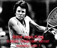 Billie Jean King tennis star